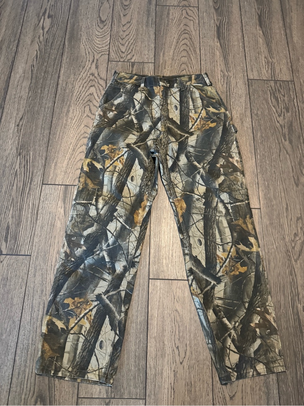 Vintage Carhartt B158 CMO Realtree Camo Carpenter Dungaree Fit Jeans 32x34 Y2K